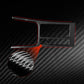 Black carbon-fiber cup holder trim panel with red accent lines, 2-piece set