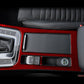 Red carbon-fiber center console trim surround with cup holder and switch area