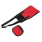 Red assistive dog walking belt with long strap and small matching padded support