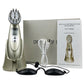RF hair growth comb kit with gold device, user manual, power cable, and accessories