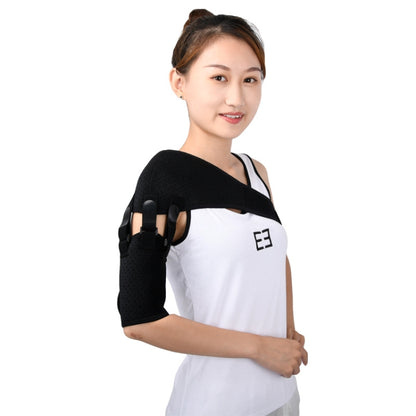 Shoulder fixation belt with black arm cuff and chest strap support