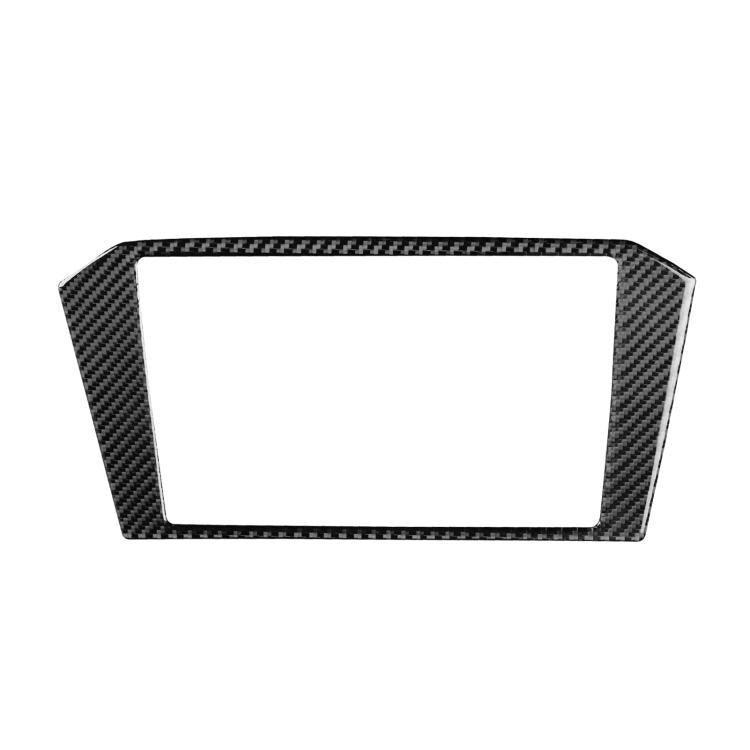 Carbon-fiber style navigation frame sticker trim, black with silver edge