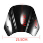 5-7 Inch Retro Motorcycle Windshield Universal Modified Windshield, Black, Smoky, Transparent