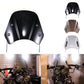 5-7 Inch Retro Motorcycle Windshield Universal Modified Windshield, Black, Smoky, Transparent