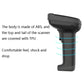 Ergonomic handheld 1D barcode scanner with comfortable grip and reinforced top