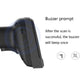 Handheld 1D barcode scanner with side indicator light and ergonomic trigger grip