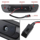 Brake light mounting assembly with ABS plastic housing, mounting holes, and OE plug