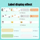 Thermal label stickers display with animal designs and 12x40mm size markers