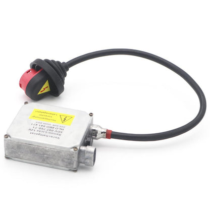 HID xenon headlight electronic ballast with black cable and red/black connectors