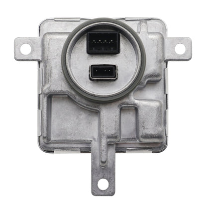 HID ballast control unit with two electrical connectors on metal housing