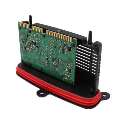LED headlight driver controller module with green circuit board and red gasket
