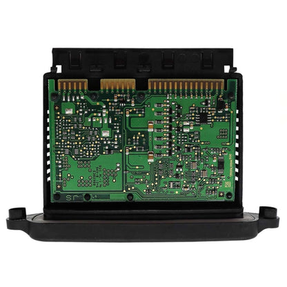 Headlight LED driver module control PCB with green circuit board in black housing