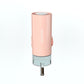 Pink hanging pet water bottle with refill cap and stainless drink spout