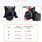 Size chart for dog mouth cover: S, M, L head circumference and weight ranges
