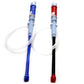 Blue and red electric oil pump oilers with flexible clear hoses and nozzles