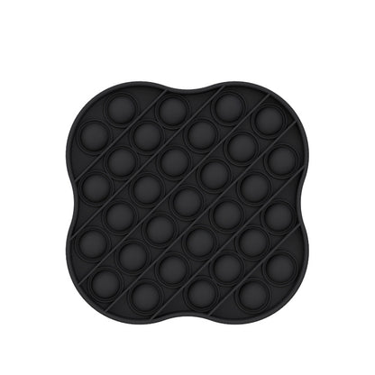 Black silicone pressing pop-it board with circular bubbles