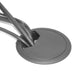 Round black cable hole cover with cables entering from left side