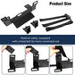 Black ISOFIX latch anchor bracket kit with nylon belt straps and small mounting pieces