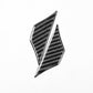 Carbon-fiber style side trim pieces with glossy edges