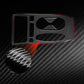 Interior carbon-fiber trim kit with red accent panel and cup holder insert