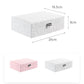 Multi-Layer Flip Cover With Lock Jewelry Box Solid Color Jewelry Desktop Storage Box, White, Red