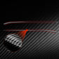 Carbon-fiber gear shift side trim sticker set with red accent outline detail.