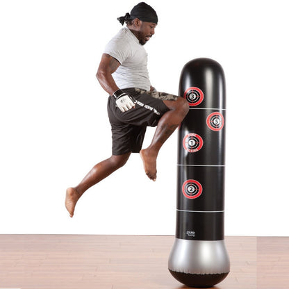 Adult And Children Fitness Vertical Inflatable Tumbler Boxing Column Thickened Boxing Punching Bag, Height: 1.6m, 1.6m