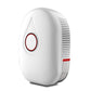 Mini semiconductor dehumidifier with red power button, white body, vented side grille.
