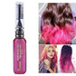 Wine/pink temporary hair color mascara bottle with styled hair