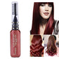 Temporary hair color mascara in wine red, squeeze bottle with applicator brush.