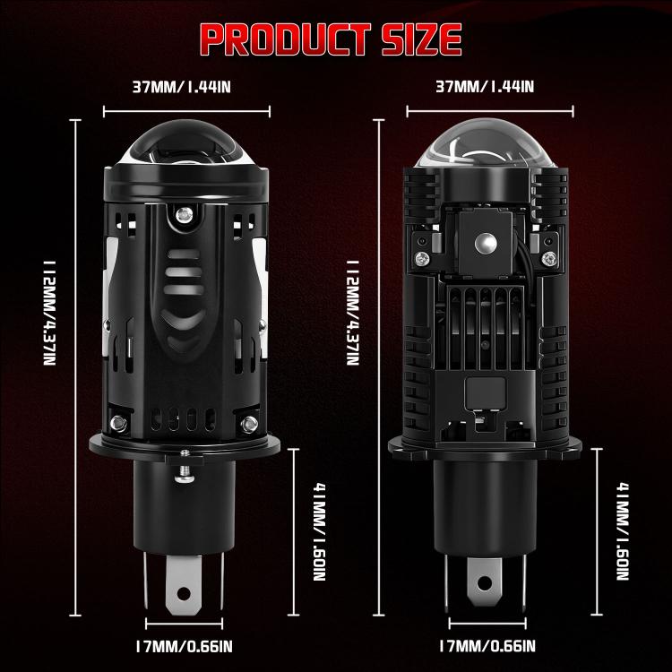 48W High-power LED Spotlight H4 Car Headlight With Solenoid Valve