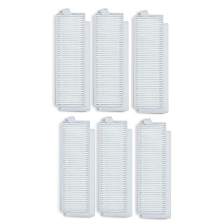 6-pack replacement filters with white pleated HEPA-style media
