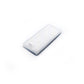White rectangular vacuum filter pad with fine pleated texture