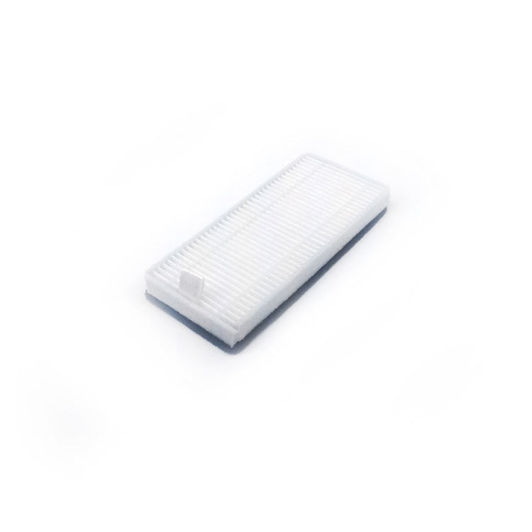 White rectangular vacuum filter pad with fine pleated texture