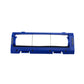 Blue vacuum filter holder housing with open slots and mounting tabs