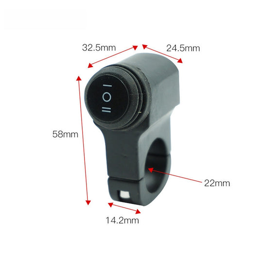 Motorcycle Aluminum Alloy Modified Waterproof One In Two Out Three-Wire Universal Switch, Universal Switch