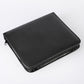 Black portable sewing kit case with zipper closure and reinforced edges