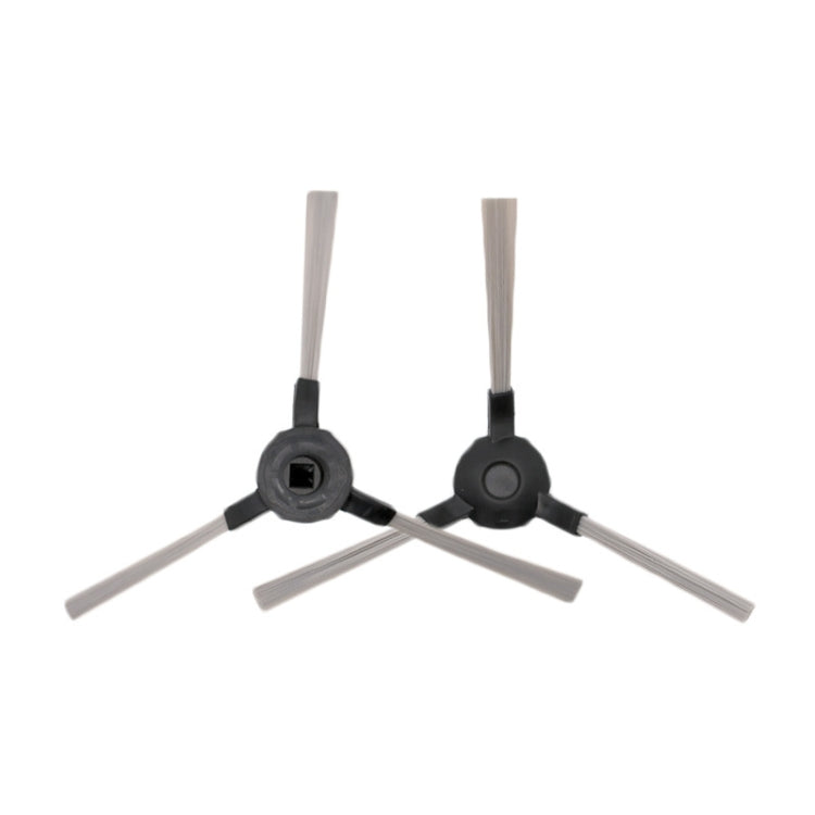 Robot vacuum side brush set with four gray bristles and black hubs