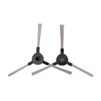 Robot vacuum side brush set with four gray bristles and black hubs