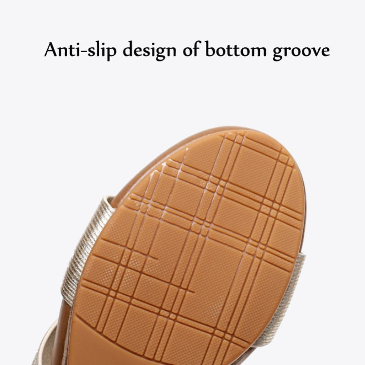 Outsole bottom of platform wedge sandals with grid anti-slip tread pattern