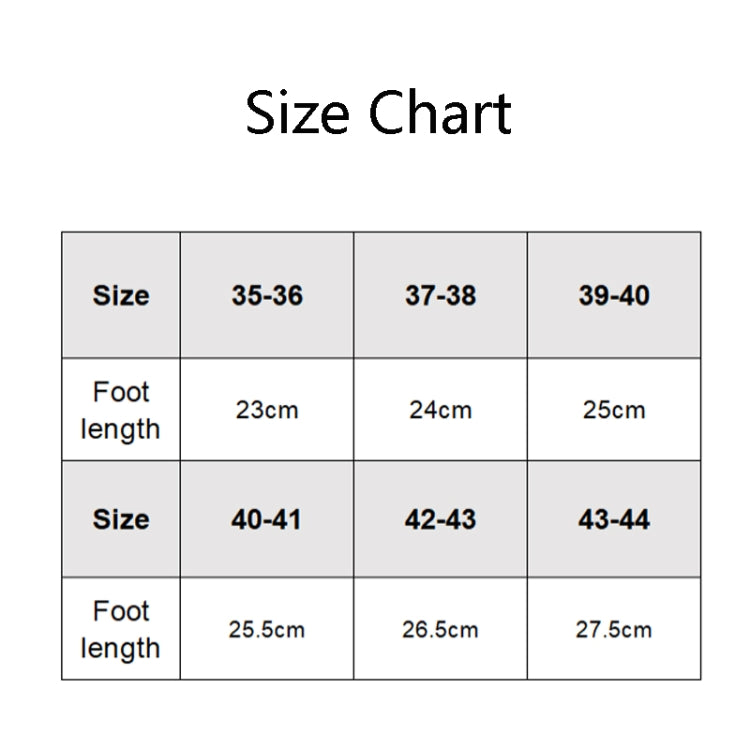 Slipper size chart: 35-36=23cm, 37-38=24cm, 39-40=25cm
