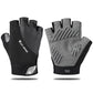 Half-finger mountain cycling gloves, black and dark gray breathable non-slip palms