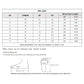 Shoe size chart listing US, CN/EUR, UK, AU sizes with shoe inner length in mm