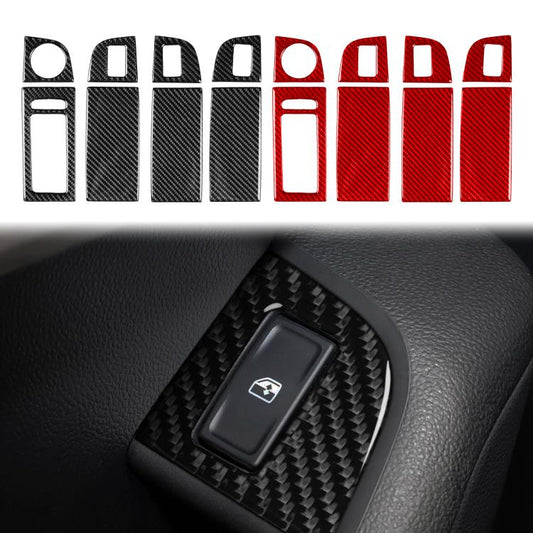 For 2017-2021 Skoda Octavia Left-Hand Drive 8pcs /Set Window Switch Panel Sticker, Left-Hand Drive