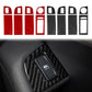 Window switch panel sticker set layout with red and black carbon-fiber cutouts