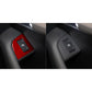 Window switch panel sticker installed on switch area: red and black carbon-fiber