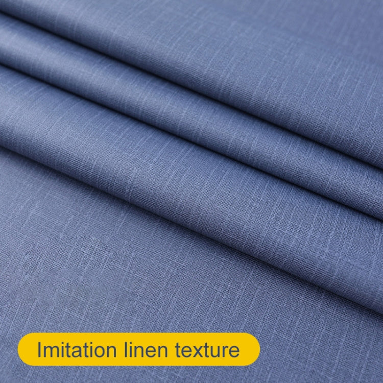 Blue disposable tablecloth with imitation linen texture surface