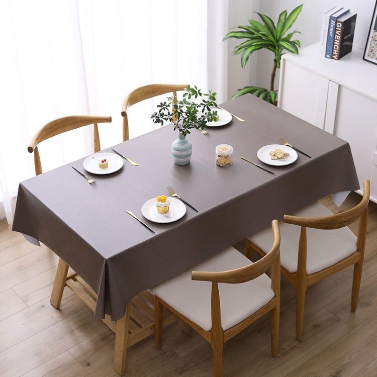 Gray PVC waterproof disposable tablecloth, square table covering