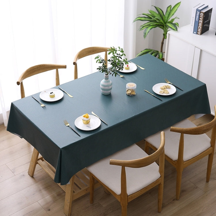 Dark green PVC waterproof disposable tablecloth, square table covering