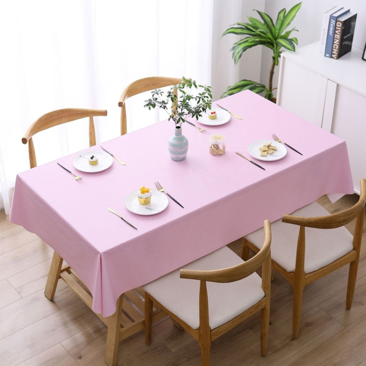 Pink PVC waterproof disposable tablecloth, square table covering